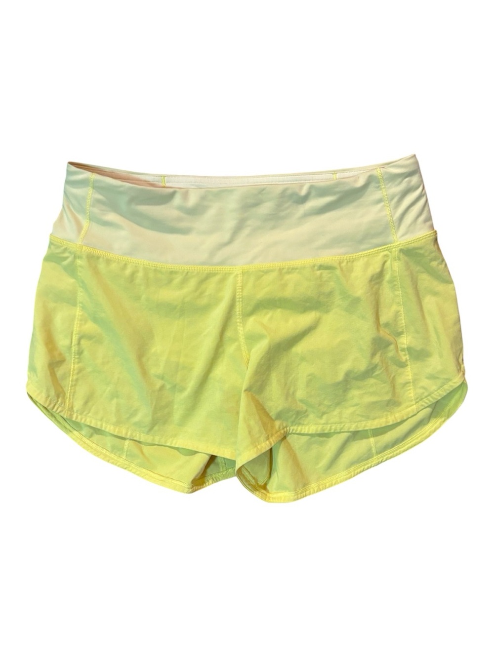 lululemon athletica Neon Yellow Athletic Running Shorts Size 6